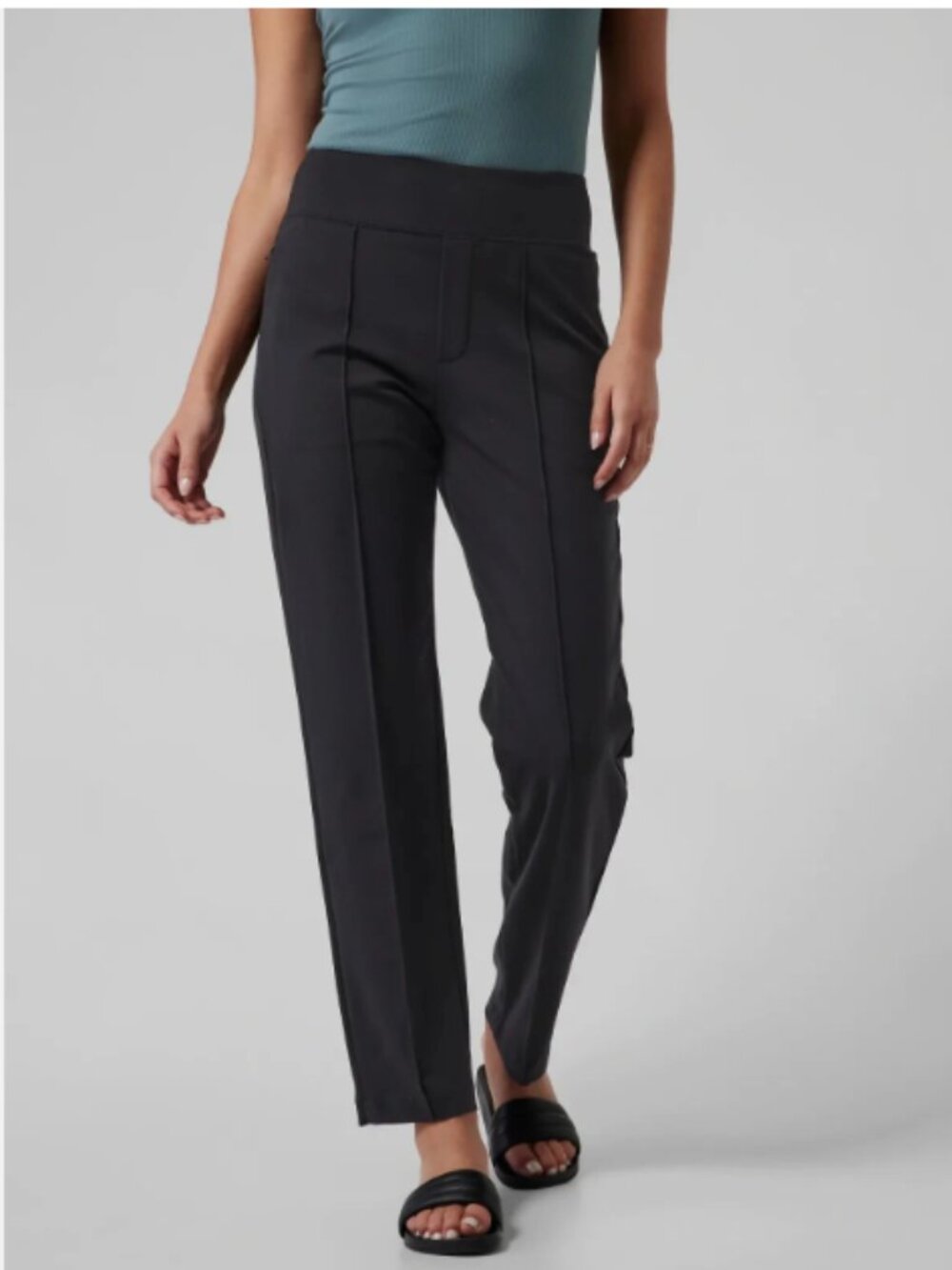 ATHLETA Eastbound Straight Leg Crop Pant 4 ( S ) Black